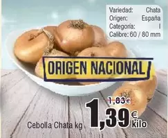 Oferta de Origen - Cebolla Chata por 1,39€ en Froiz