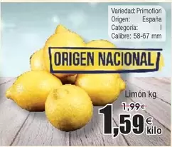 Oferta de Origen - Limon por 1,59€ en Froiz