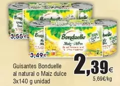 Oferta de Bonduelle - Guisantes Al Natural O Maiz Dulce por 2,39€ en Froiz