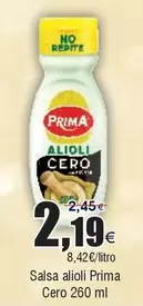 Oferta de Prima - Salsa Alioli por 2,19€ en Froiz