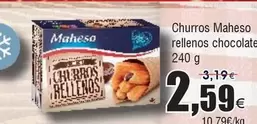 Oferta de Maheso - Churros Rellenos Chocolate por 2,59€ en Froiz