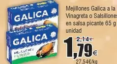 Oferta de Galica - Mejillones A La Vinagreta O Salsillone En Salsa Picante por 1,79€ en Froiz