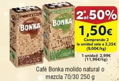 Oferta de Bonka - Cafe Molido Natural O Mezcla por 1,5€ en Froiz