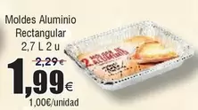 Oferta de Moldes Aluminio Rectangular por 1,99€ en Froiz