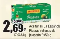 Oferta de La Española - Aceitunas Rellenas De Jalapeno por 2,69€ en Froiz