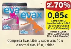 Oferta de Evax - Compresa Liberty Super Alas por 0,85€ en Froiz