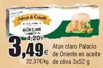 Oferta de Palacio de Oriente - Atun Claro Palacio De Oriente En Aceite De Oliva por 3,49€ en Froiz