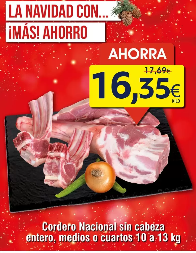 Oferta de Cordero Nacional Sin Cabeza Entero por 16,35€ en Froiz