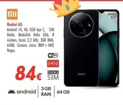 Oferta de Xiaomi - Redmi A3 por 84€ en Zbitt