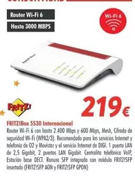 Oferta de Movistar - Fritizibox 5530 Internacional por 219€ en Zbitt