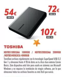 Oferta de Toshiba - Hdtbs10ek3aa 1000gb /hdtbs20ek3ca 4000gb por 72€ en Zbitt