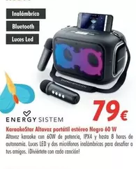 Oferta de Energy Sistem - Karaokestar Altavoz Portatil Estéreo Negro 60 W por 79€ en Zbitt