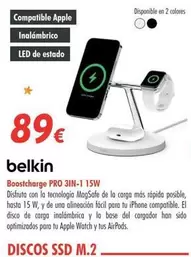 Oferta de Belkin - Boostcharge PRO 3IN-1 15W por 89€ en Zbitt