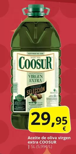 Oferta de Coosur - Aceite De Oliva Virgen Extra por 29,95€ en Supermercados MAS