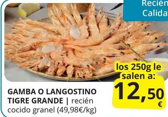 Oferta de Gamba O Langostino Tigre Grande por 12,5€ en Supermercados MAS