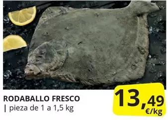 Oferta de Rodaballo Fresco por 13,49€ en Supermercados MAS