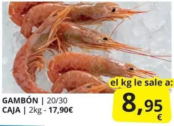 Oferta de Gambón | 20/30 Caja por 8,95€ en Supermercados MAS