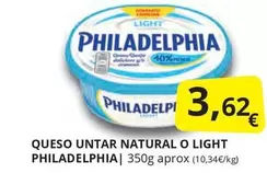 Oferta de Philadelphia - Queso Untar Natural O Light por 3,62€ en Supermercados MAS