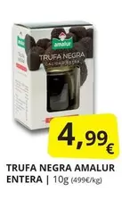 Oferta de Amalur - Trufa Negra Entera por 4,99€ en Supermercados MAS