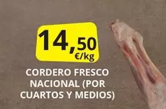 Oferta de Cordero Fresco Nacional (por Cuartos Y Medios) por 14,5€ en Supermercados MAS