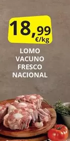 Oferta de Lomo Vacuno Fresco Nacional por 18,99€ en Supermercados MAS