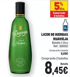 Oferta de Ruavieja - Licor De Hierbas por 8,89€ en Makro