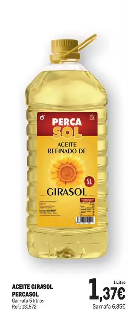 Oferta de Percasol - Aceite Girasol por 1,37€ en Makro