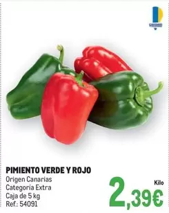 Oferta de Origen - Pimiento Verde Y Rojo por 2,39€ en Makro