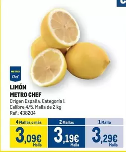 Oferta de Chef - Limón por 3,29€ en Makro