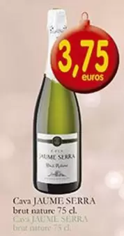 Oferta de Jaume Serra - Cava Brut Nature por 3,75€ en Supermercados Bip Bip