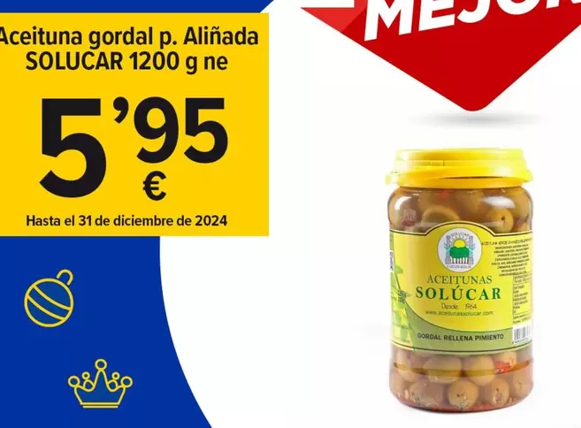 Oferta de Aceituna Gordal P. Aliñada por 5,95€ en Cash Fresh