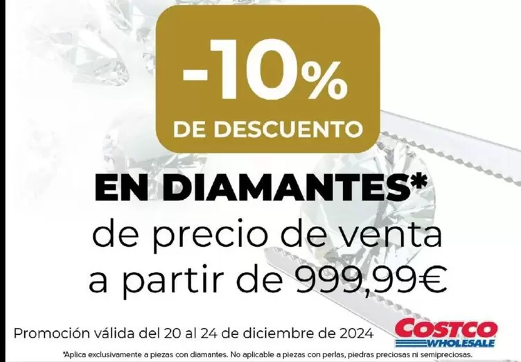 Oferta de En Diamantes De Precio De Venta A Partir De 2022 por 999,99€ en Costco