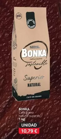 Oferta de Nestlé - Bonka Cafe Grano Natural Superior por 10,79€ en Gros Mercat