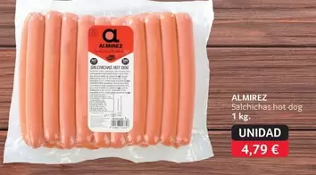 Oferta de Almirez - Salchichas Hot Dog por 4,79€ en Gros Mercat