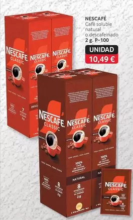 Oferta de Nescafé - Café Soluble Natural O Descafèdinado por 10,49€ en Gros Mercat