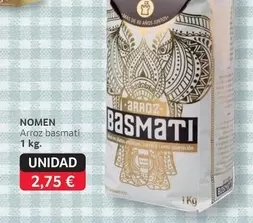 Oferta de Nomen - Arroz Basmati por 2,75€ en Gros Mercat