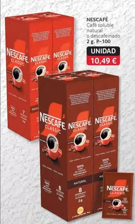 Oferta de Nescafé - Café Soluble Natural O Descafeinado por 10,49€ en Gros Mercat