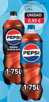 Oferta de Pepsi - Refresco Original O Zero por 0,95€ en Gros Mercat