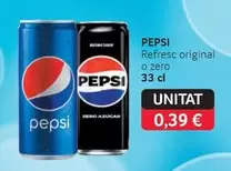 Oferta de Pepsi - Refresc Original O Zero por 0,39€ en Gros Mercat