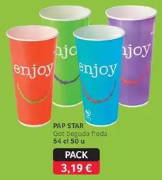 Oferta de Enjoy - Got Beguda Freda por 3,19€ en Gros Mercat