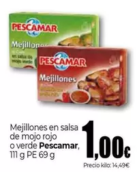 Oferta de Pescamar - Mejillones En Salsa De Mojo Rojo O Verde por 1€ en Unide Market