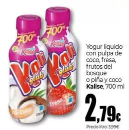 Oferta de Kalise - Yogur Líquido Con Pulpa De Coco, Fresa, Frutos Del Bosque O Pina Y Coco por 2,79€ en Unide Market