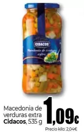 Oferta de Cidacos - Macedonia De Verduras Extra por 1,09€ en Unide Market