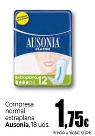 Oferta de Ausonia - Compresas Normal Extraplana por 1,75€ en Unide Market