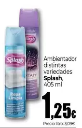 Oferta de Splash - Ambientador Distintas Variedades  por 1,25€ en Unide Market