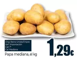 Oferta de Papa Mediana por 1,29€ en Unide Supermercados