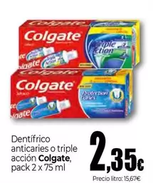 Oferta de Colgate - Dentífrico Anticaries O Triple Accion por 2,35€ en Unide Supermercados