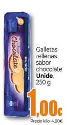 Oferta de Unide - Galletas Rellenas Sabor Chocolate por 1€ en UDACO