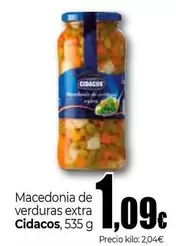 Oferta de Cidacos - Macedonia De Verduras Extra por 1,09€ en UDACO