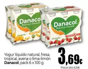 Oferta de Danacol - Yogur Liquido Natural por 3,69€ en Unide Supermercados